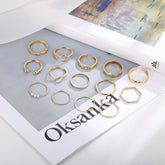 Ensemble de bagues délicates, simples et époustouflantes